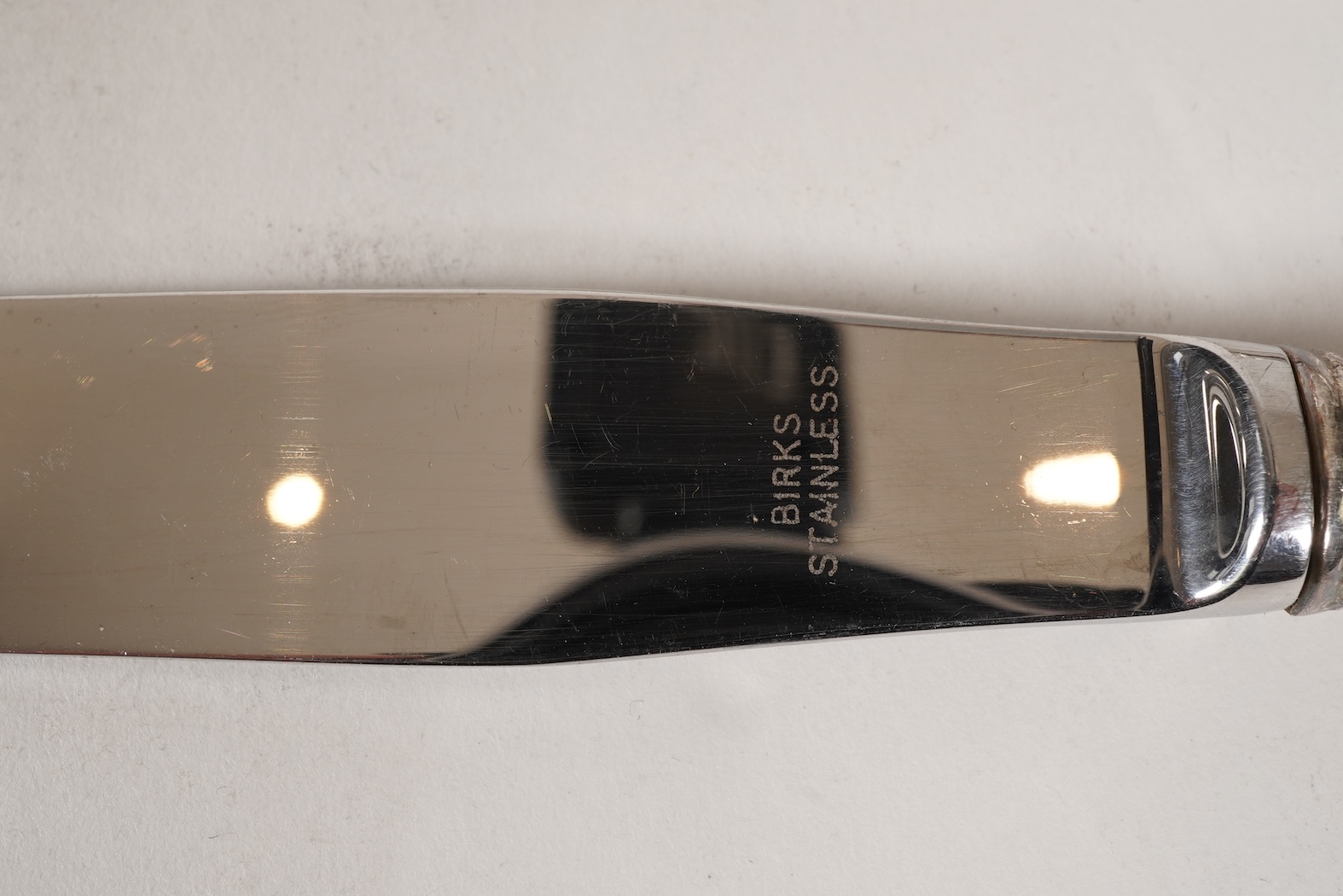 A George V canteen of silver Hanoverian rat tail flatware, by Mappin & Webb